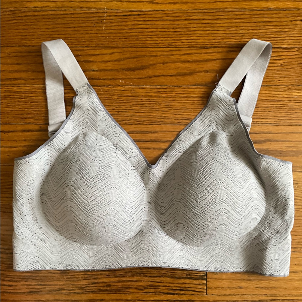 Textured Grey Smoothing Loungewear Bra